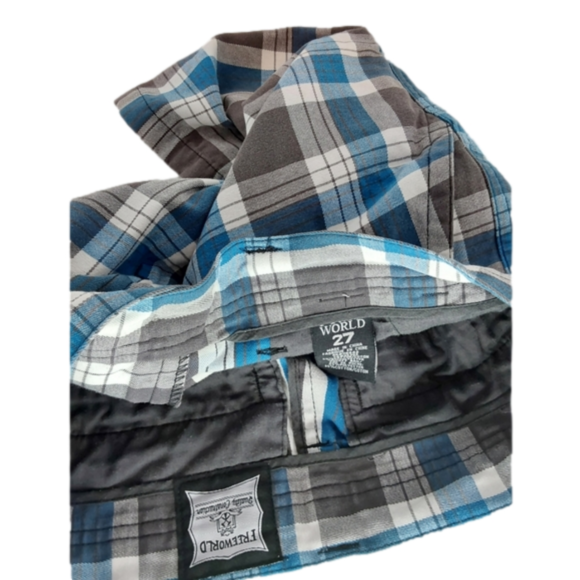 Freeworld Plaid Men's Shorts Size 27 - Picture 5 of 7